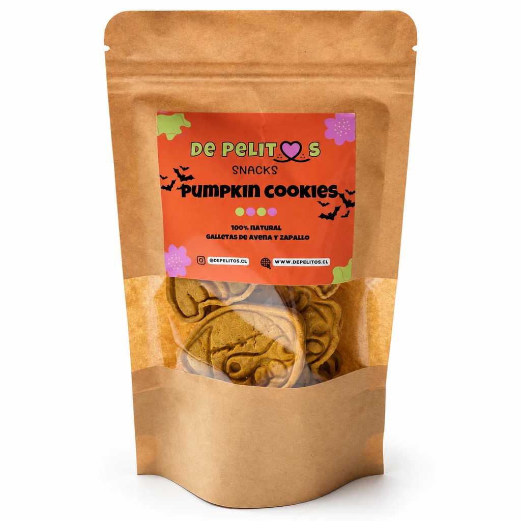 Pumpkin Cookies De Pelitos, galletas de avena y zapallo